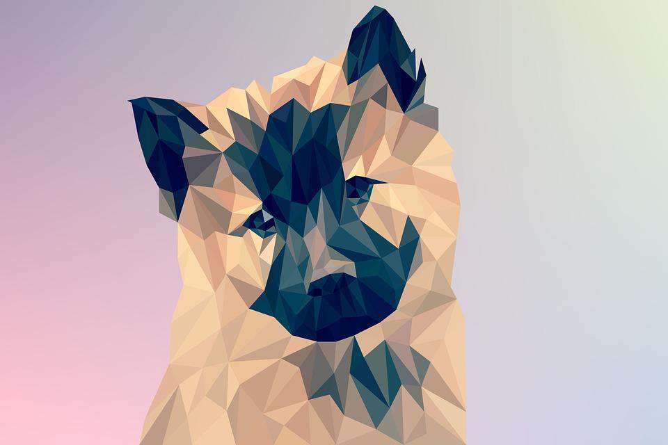 Süßer Welpe Geometrisch Diamond Painting