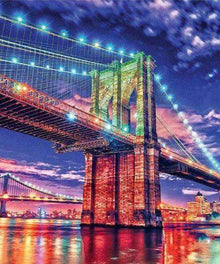 Brooklyn Brücke Diamond Painting Nachtmotiv
