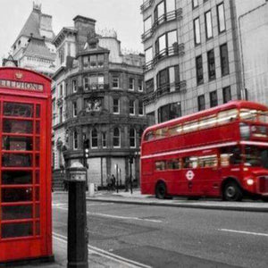 London Bus und Telefonzelle Diamond Painting