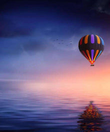 Heißluftballon Landschaft Diamond Painting