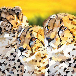 Leopardenfamilie Diamond Painting