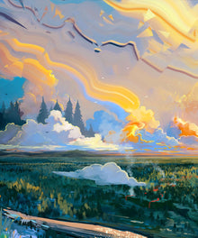 Tag und Nacht Diamond Painting Landschaft