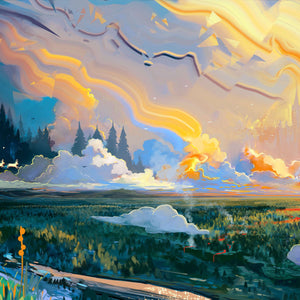 Tag und Nacht Diamond Painting Landschaft