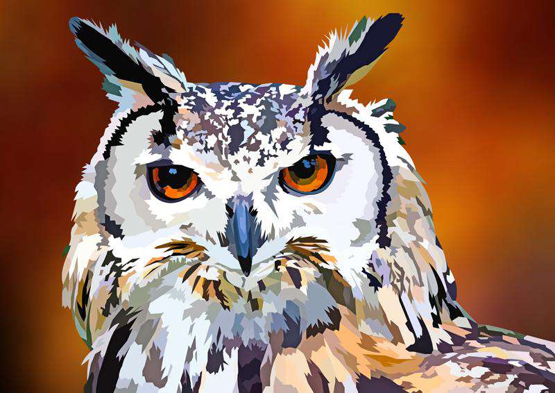 Mächtiger Uhu Diamond Painting