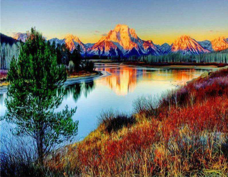 See und Berge Diamond Painting