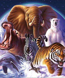 Tierwelt im Mondschein Diamond Painting