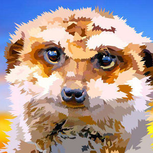 Neugieriges Erdmännchen Diamond Painting