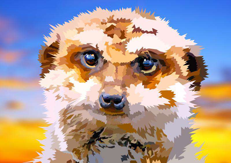 Neugieriges Erdmännchen Diamond Painting
