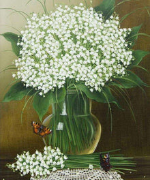 Maiglöckchen Blumenstrauß Diamond Painting