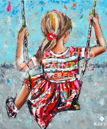 Mädchen auf Schaukel Diamond Painting