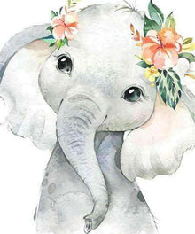 Blumen Elefant Kinder Diamond Painting