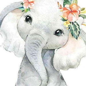 Blumen Elefant Kinder Diamond Painting