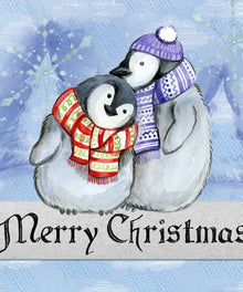 Merry Christmas Pinguine Diamond Painting