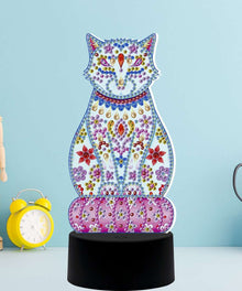 DP Lampe Schöne Katze Diamond Painting Leuchte