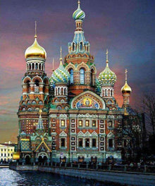 Bunter Palast am Wasser Diamond Painting