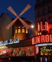 Moulin Rouge Paris bei Nacht Diamond Painting Motiv