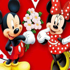 Micky Maus Rotes Herz Diamond Painting