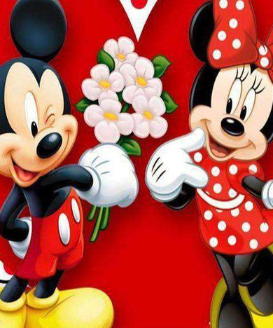 Micky Maus Rotes Herz Diamond Painting
