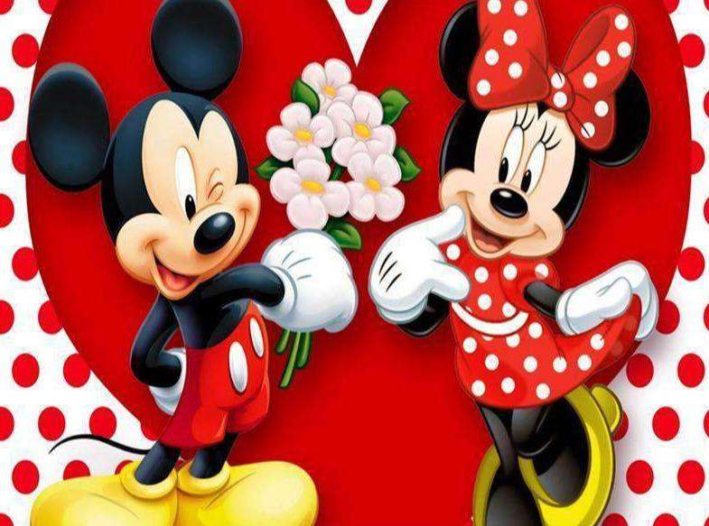 Micky Maus Rotes Herz Diamond Painting