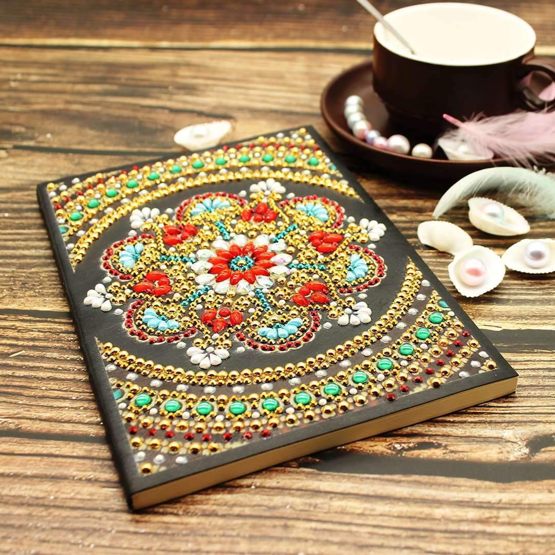 Blumen Ornament Notizbuch Diamond Painting A5