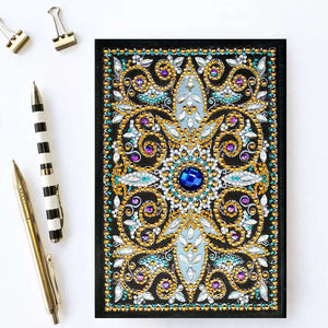 Saphir-Ornament Diamond Painting Notizbuch Motiv, Bild 2