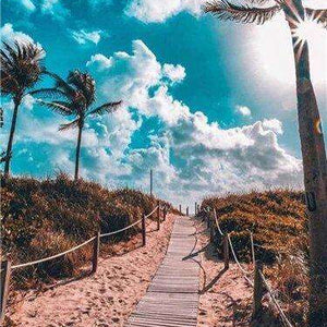 Zum Strand Landschaftsmotiv Diamond Painting Motiv