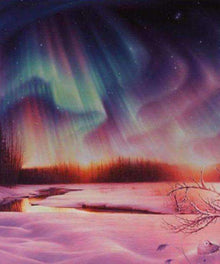 Nordlichter Winterlandschaft Diamond Painting