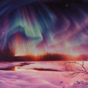 Nordlichter Winterlandschaft Diamond Painting