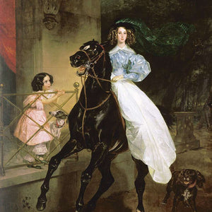 Nostalgische Szene mit Pferd Diamond Painting Motiv