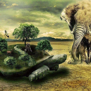 Elefant in der Traumwelt Diamond Painting Motiv