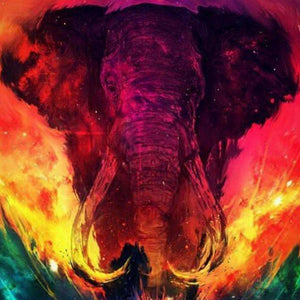 Bunter Elefant Diamond Painting Motiv
