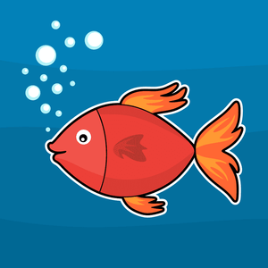 Oranger Fisch im Meer Diamond Painting Motiv