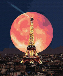 Paris bei Nacht Diamond Painting Eiffelturm Motiv