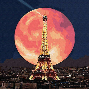 Paris bei Nacht Diamond Painting Eiffelturm Motiv