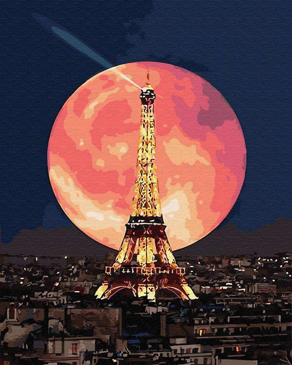 Paris bei Nacht Diamond Painting Eiffelturm Motiv