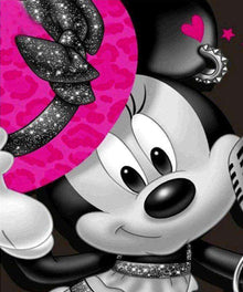 Minnie Maus mit rosa Hut Diamond Painting