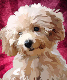 Pudelwelpe Diamond Painting Elvira Clement Hundemotiv