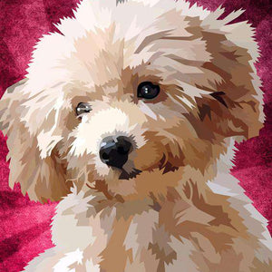 Pudelwelpe Diamond Painting Elvira Clement Hundemotiv