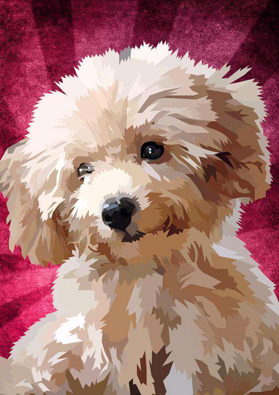 Pudelwelpe Diamond Painting Elvira Clement Hundemotiv