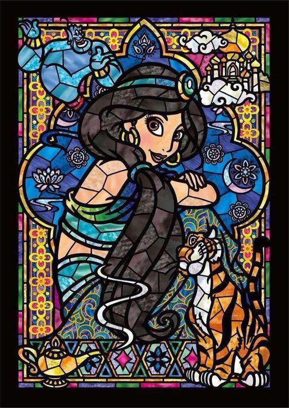 Prinzessin Jasmin Diamond Painting Cartoonmotiv