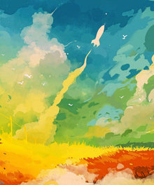 Regenbogenparadies Diamond Painting abstraktes Motiv