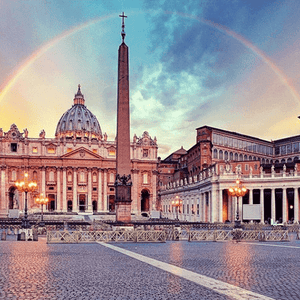 Regenbogen über dem Petersplatz Diamond Painting