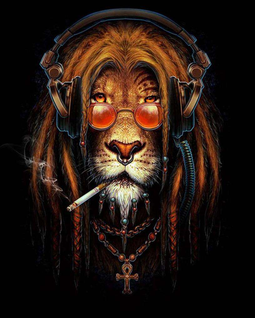 Reggae-Löwe Diamond Painting
