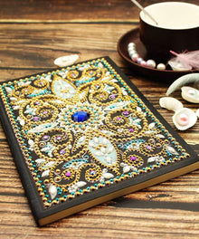 Saphir-Ornament Diamond Painting Notizbuch Motiv