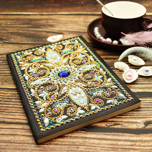 Saphir-Ornament Diamond Painting Notizbuch Motiv