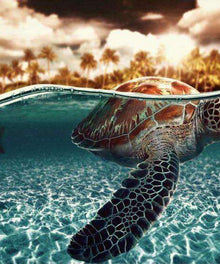 Schildkröte im Wasser Diamond Painting