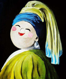 Dame mit Perlenohrring Diamond Painting