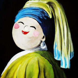 Dame mit Perlenohrring Diamond Painting