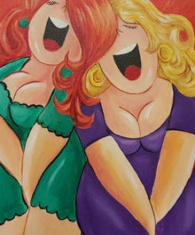 Lachende Damen Diamond Painting Motiv