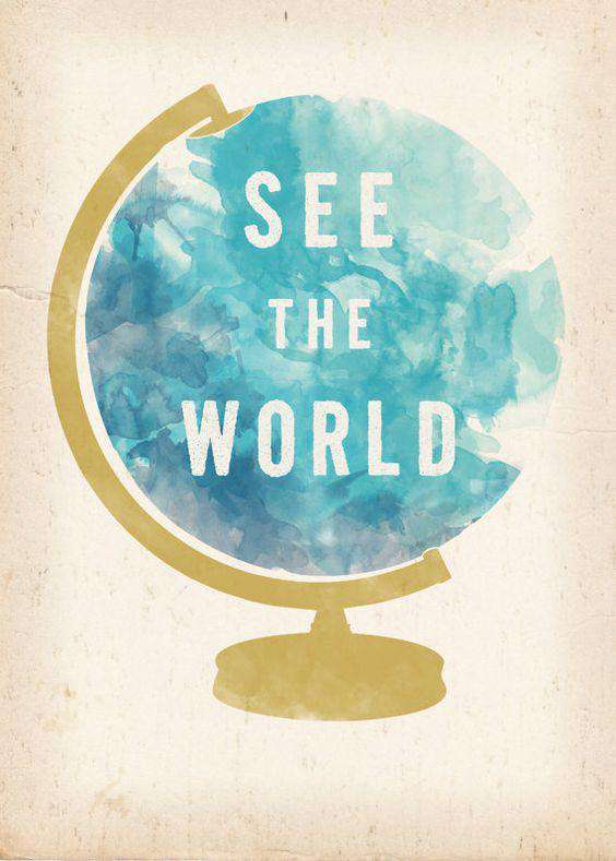 See the World - Diamond Painting mit Weltkugel
